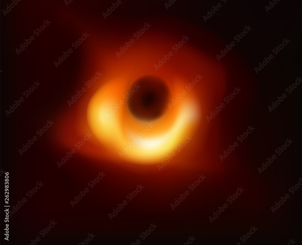 Realistic Black hole illustration. Abstract Background. Black Hole of Outer Space Realistic Black hole illustration. Abstract Background. Black Hole of Outer Space