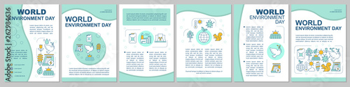 World environment day brochure template layout