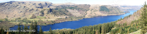 Thirlmere reservoir in the Borough of Allerdale in Cumbria and the English Lake District from Helvellyn