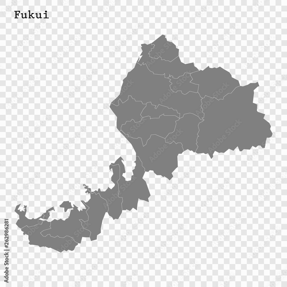 Fototapeta premium High Quality map prefecture of Japan