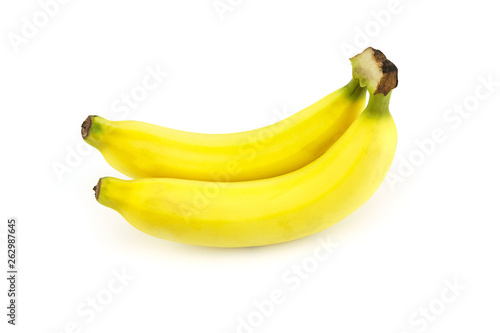 Bunch of ripe banana isolated on white background