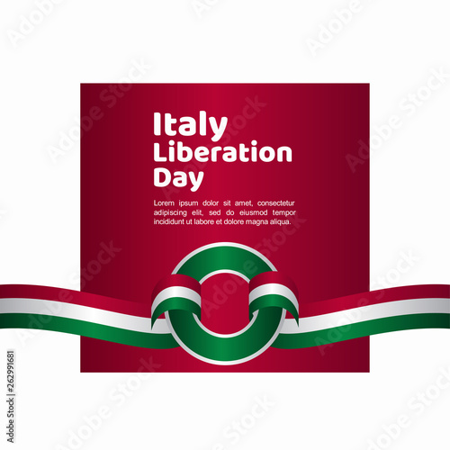 Italy Liberation Day Vector Template Design Illustration