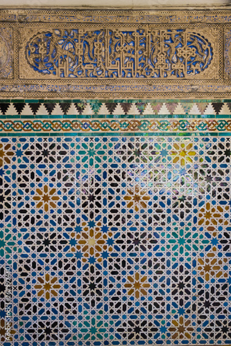 Moorish tiles and detail, seville, spain