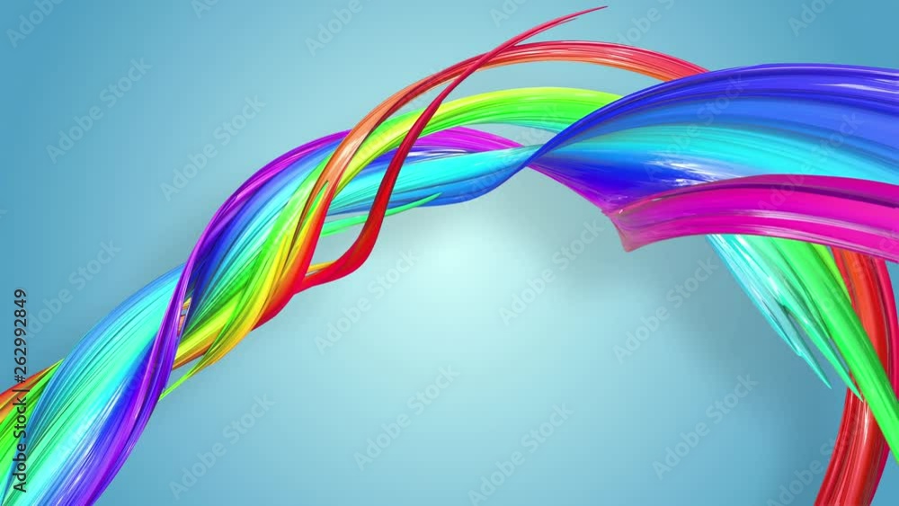 Abstract seamless background with multicolored ribbons. Rainbow stripes are moving in a circle and twisting. 55 Abstract seamless background with multicolored ribbons. Rainbow stripes are moving in a circle and twisting. 55