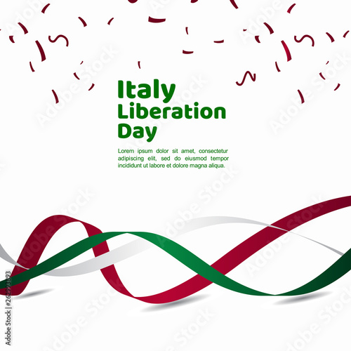 Italy Liberation Day Vector Template Design Illustration