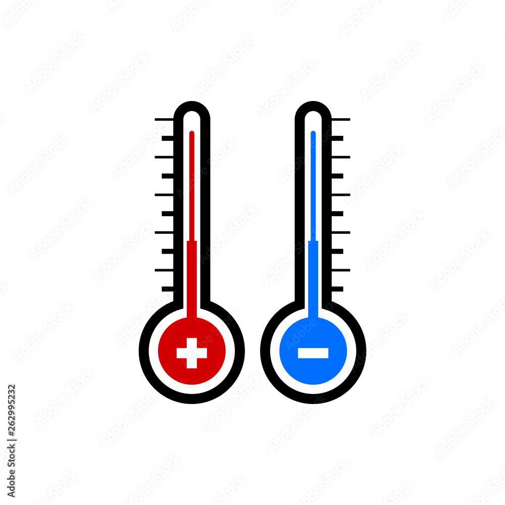 Vector image of an isolated, linear thermometer icon. Design a flat thermometer icon Vector image of an isolated, linear thermometer icon. Design a flat thermometer icon