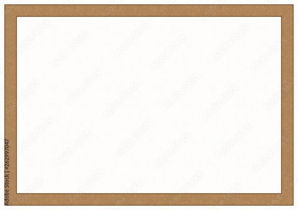 Obraz premium brown frame on a pattern background