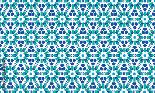 Oriental mosaic seamless pattern