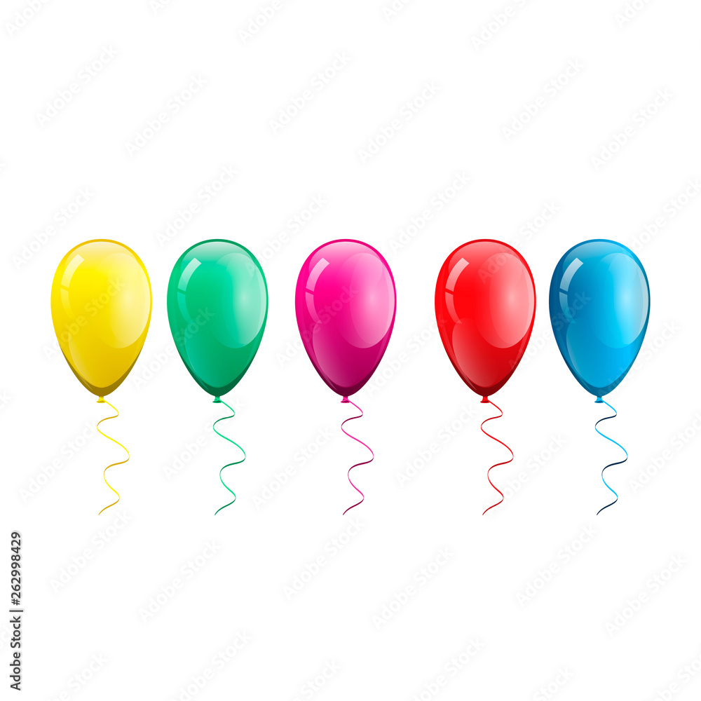 Set of colored balloons