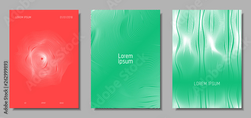 Abstract Backgrounds with Wave Lines.