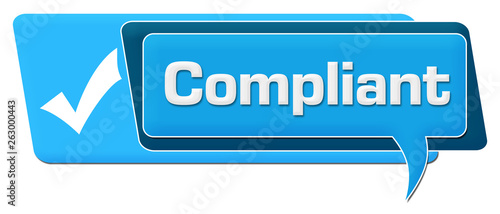 Compliant Blue Comment Symbol Horizontal 