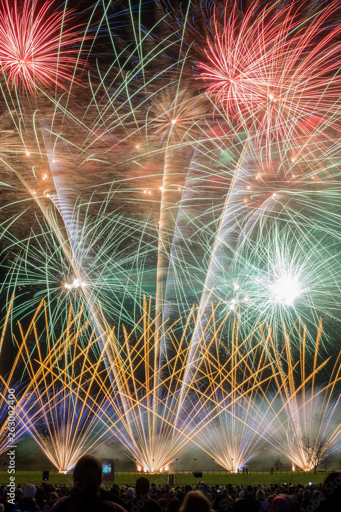 Firework Check In The sky is ablaze with a mixture of colour at a public firework display ...