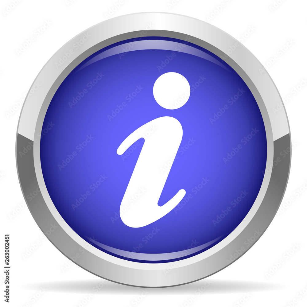 Information icon. Round bright blue button. Information icon. Round bright blue button.