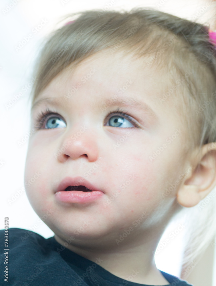 Portrait of a little girl with green eyes Portrait of a little girl with green eyes