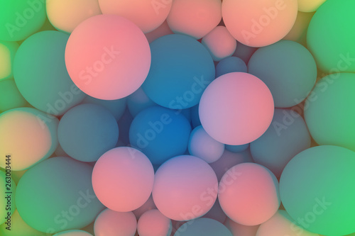 Multicolored balloons, colored lighting bubbles beautiful holiday texture, background