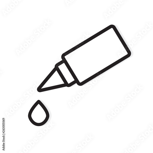 eye drops botte icon- vector illustration