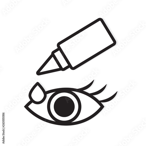 eye drops botte icon- vector illustration