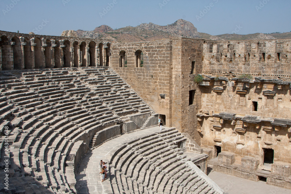 ruins of roman forum in turkey
