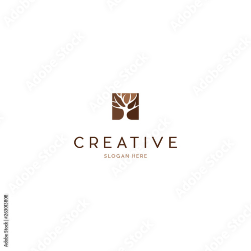 Tree vector icon. Nature trees vector illustration logo design. Tree vector icon. Nature trees vector illustration logo design.