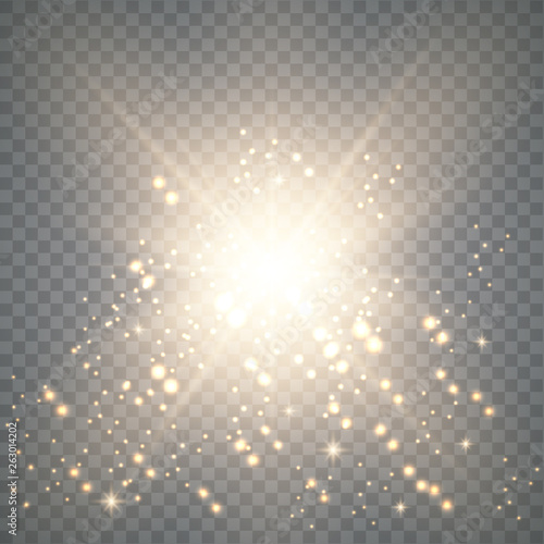 Gold  light with sparkle