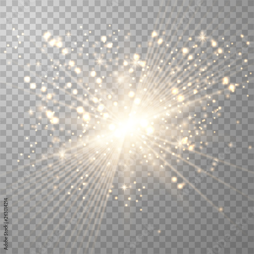 Gold  light with sparkle