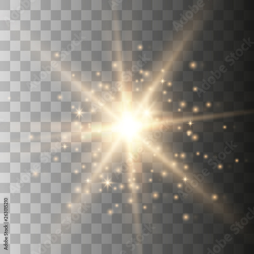 Gold  light with sparkle