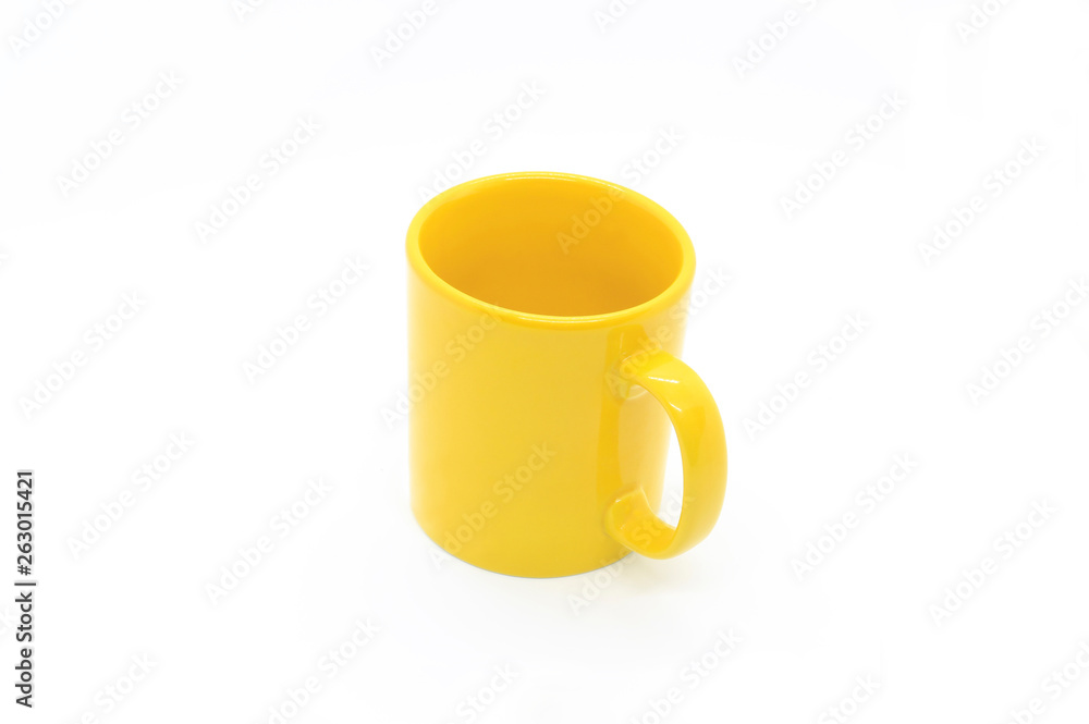 Bright yellow ceramic cup Bright yellow ceramic cup