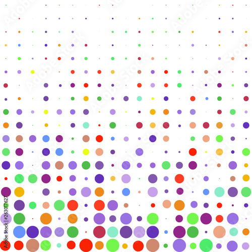White background with multicolored circles 