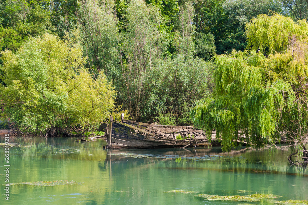 Natural park of the Sile river in Italy