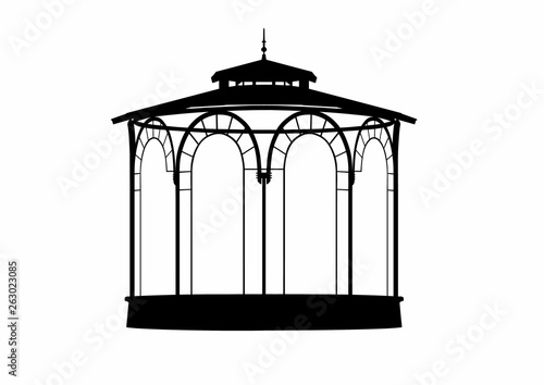 Vector shadow of a bandstand