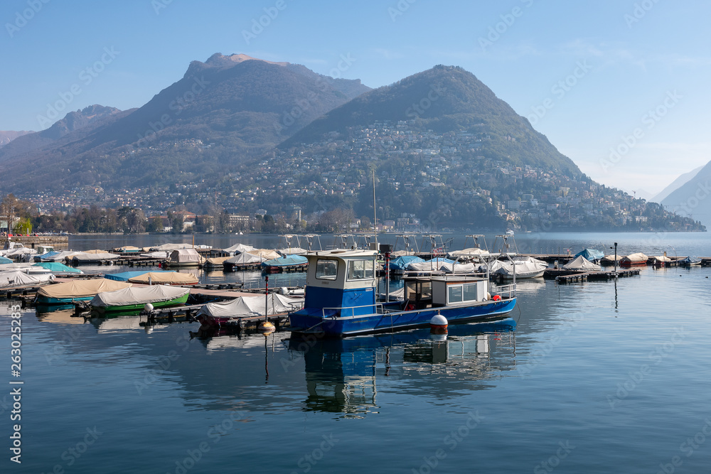 Lugano lake Switzerland