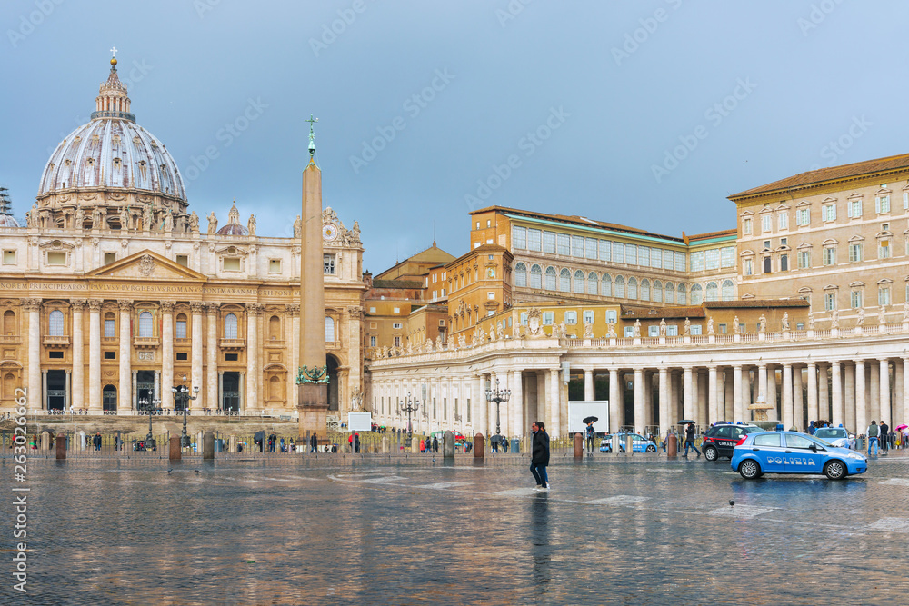 VATICAN CITY,VATICAN - January 18, 2018 : Street view of Vatican city