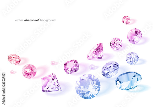 Luxury colorful background with diamonds for modern design