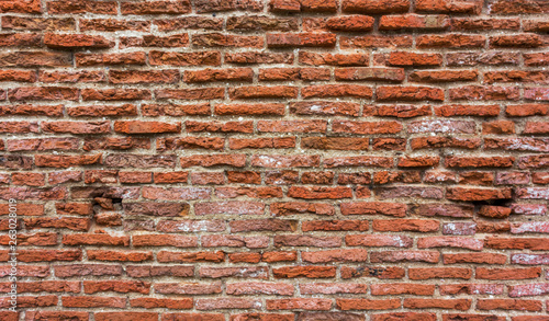 Background red brick wall 