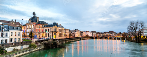 Panorama of Meaux town with the Marne river in France