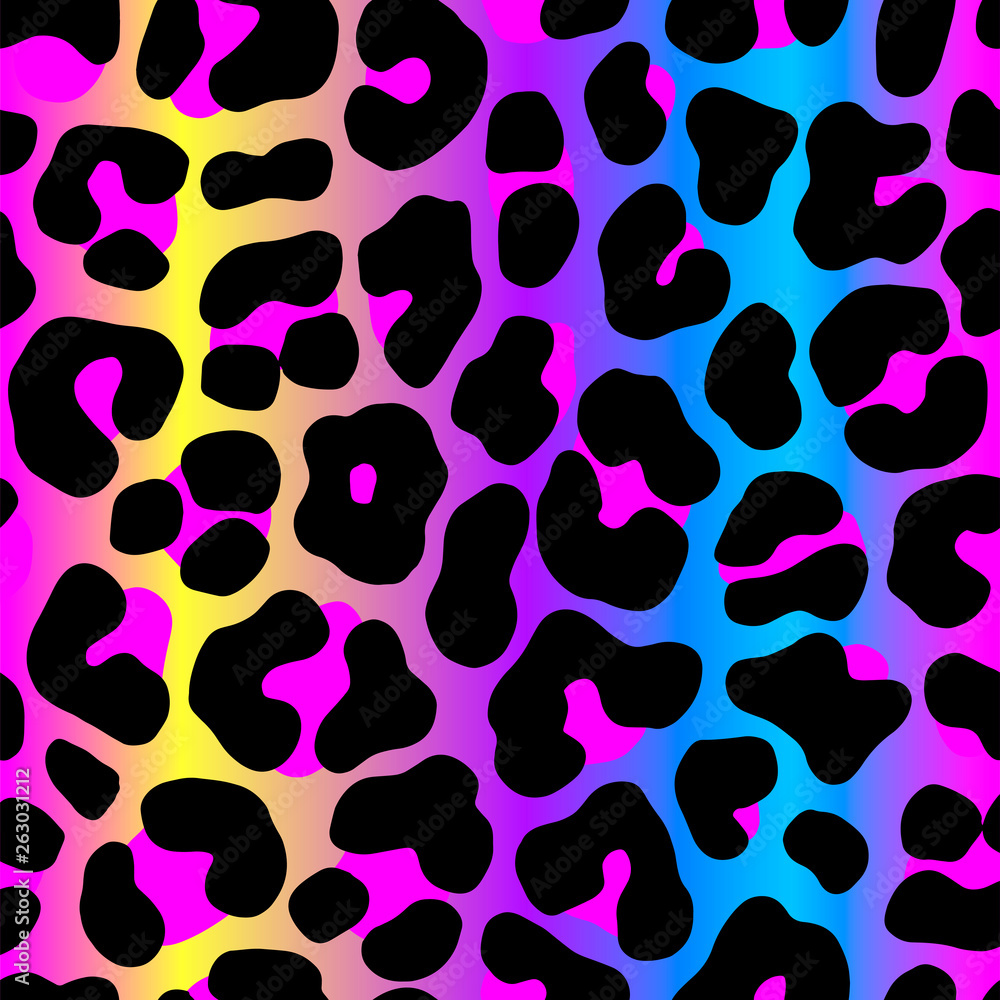 Seamless neon leopard pattern Seamless neon leopard pattern