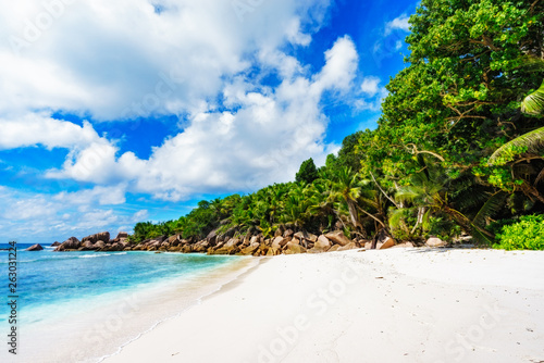 beautiful tropical beach with granite rocks,white sand,turquoise water,seychelles 6