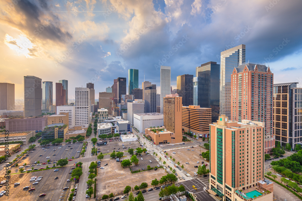 Fototapeta premium Houston, Texas, USA, Downtown City Skyline