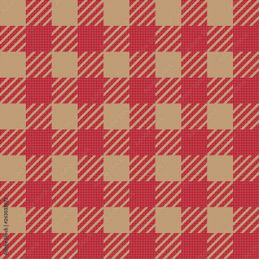 Vector seamless texture with vichy cage ornament. Brown and beige cages Vector seamless texture with vichy cage ornament. Brown and beige cages