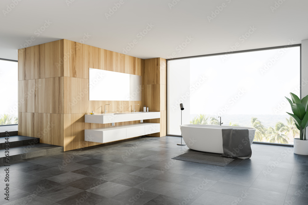 Wooden panoramic bathroom corner Wooden panoramic bathroom corner