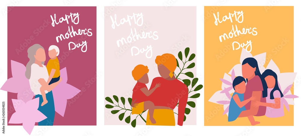 Mothers day  greeting cards set