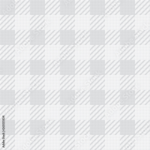 Vector seamless texture with vichy cage ornament. Grey and white cages