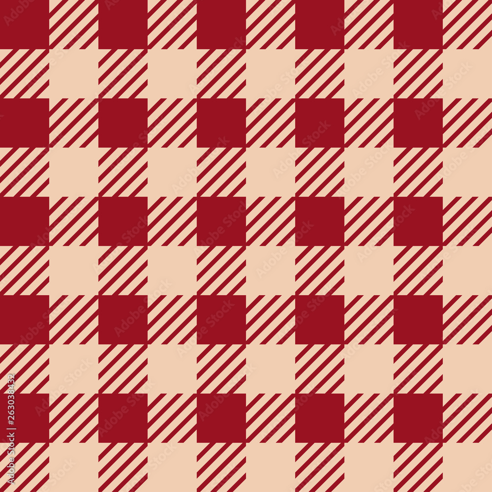 Vector seamless texture with vichy cage ornament. Red and white cages Vector seamless texture with vichy cage ornament. Red and white cages