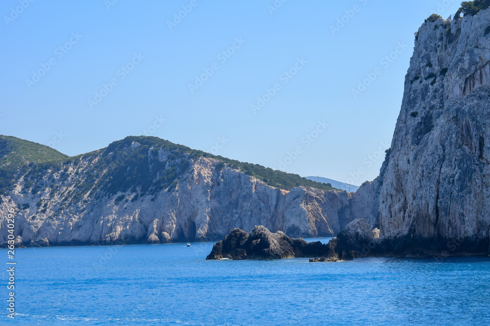 amazing turquoise sea and beautiful beaches of Lefkada island. Greece