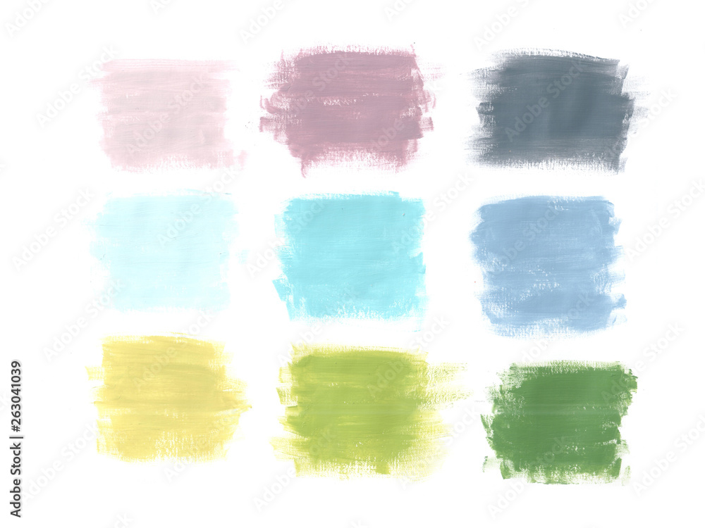 abstract background of colored brushstrokes with acrylic paints