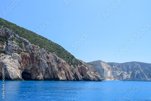 amazing turquoise sea and beautiful beaches of Lefkada island. Greece