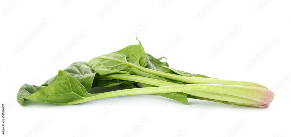 Fresh leaves of spinach isolated on white Fresh leaves of spinach isolated on white