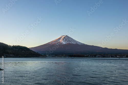 Autumn Season Fuji Mountain at Kawaguchiko lake, Japan.