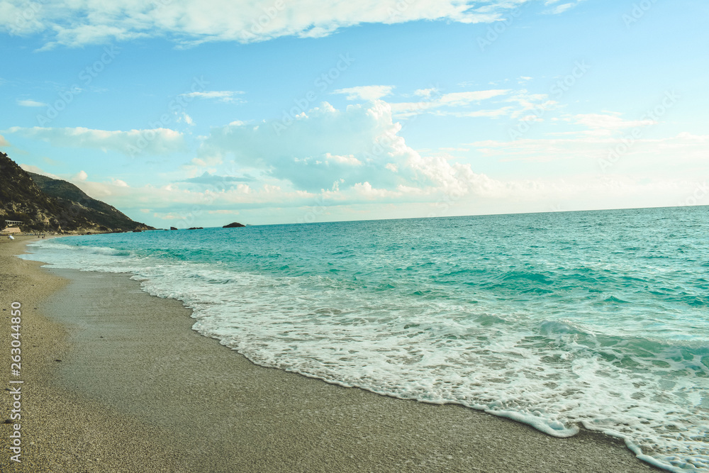 Kathisma Beach, Lefkada Island, Greece. Kathisma Beach is one of the best beaches in Lefkada Island in Ionian Sea Kathisma Beach, Lefkada Island, Greece. Kathisma Beach is one of the best beaches in Lefkada Island in Ionian Sea