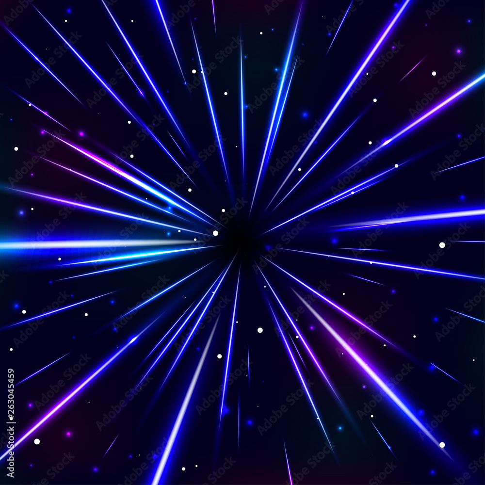 Fototapeta premium Streszczenie kosmiczne niebieskie tło